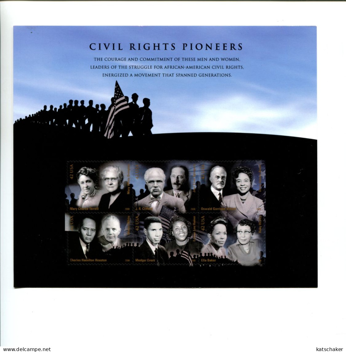 1952935058 2009 SCOTT 4384 (XX)  POSTFRIS MINT NEVER HINGED - CIVIL RIGHTS PIONEERS - Ongebruikt