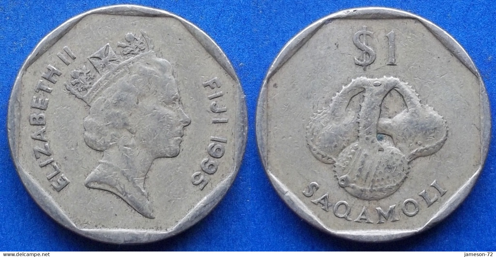 FIJI - 1 Dollar 1995 "A Saqamoli" KM# 73 Elizabeth II Decimal Coinage (1971-2022) - Edelweiss Coins - Fidschi