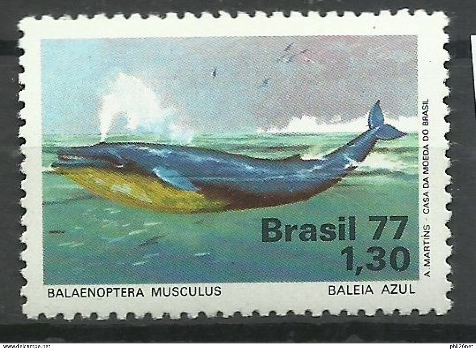 Brésil     N°  1262    Baleine Bleue  Neuf  * *   B/TB   Voir Scans   Soldé ! ! ! - Baleines