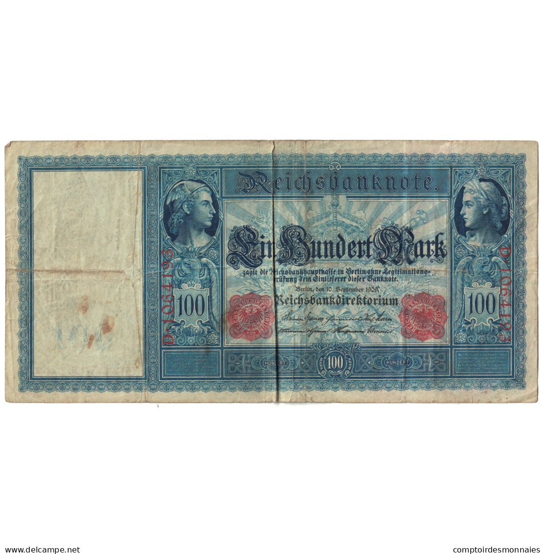 Billet, Allemagne, 100 Mark, 1910, 1910-04-21, KM:42, TTB - 100 Mark