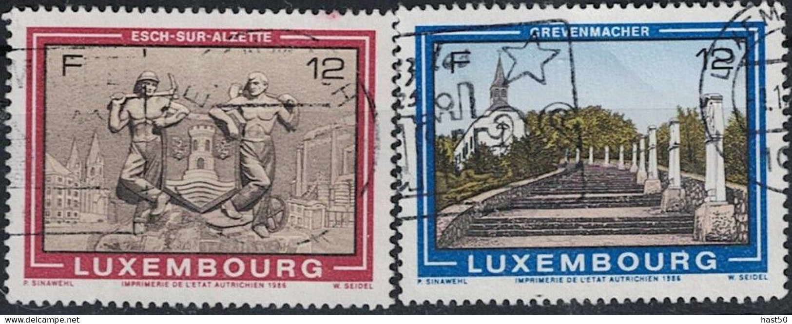Luxemburg - Sehenswürdigkeiten (MiNr: 1160/1) 1986 - Gest Used Obl - Gebraucht