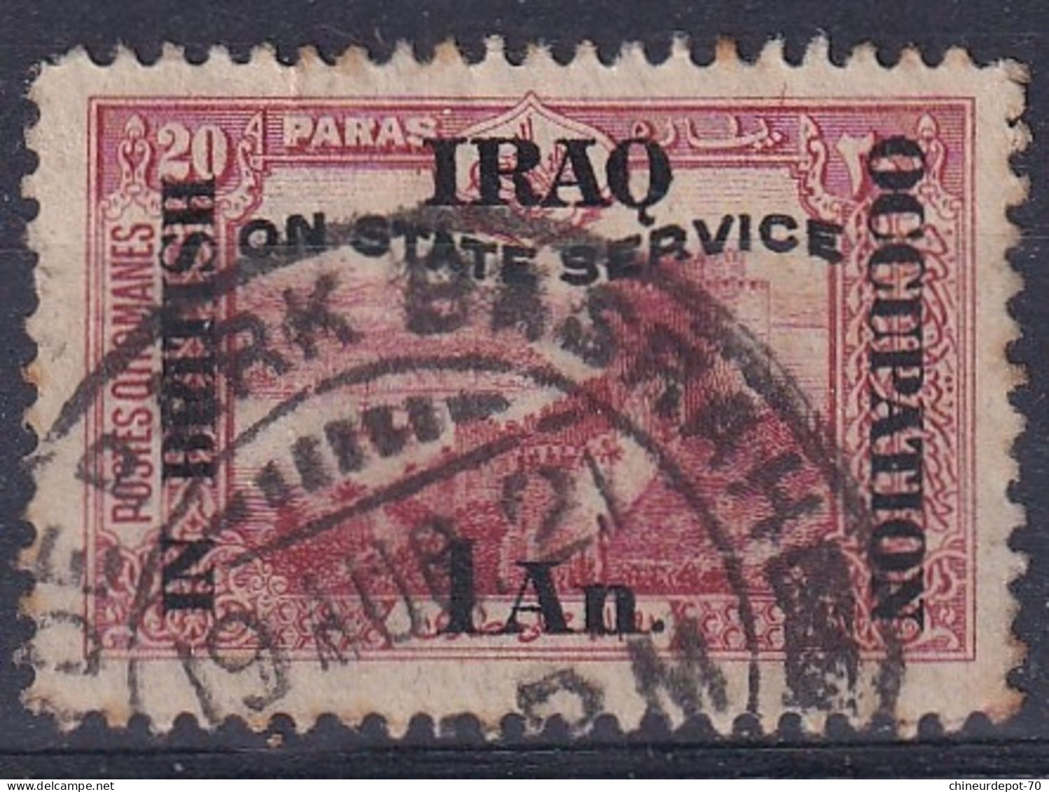 IRAQ IN BRITISH OCCUPATION ON STATE SERVICE CACHET DE PARK BASRAH - Iraq