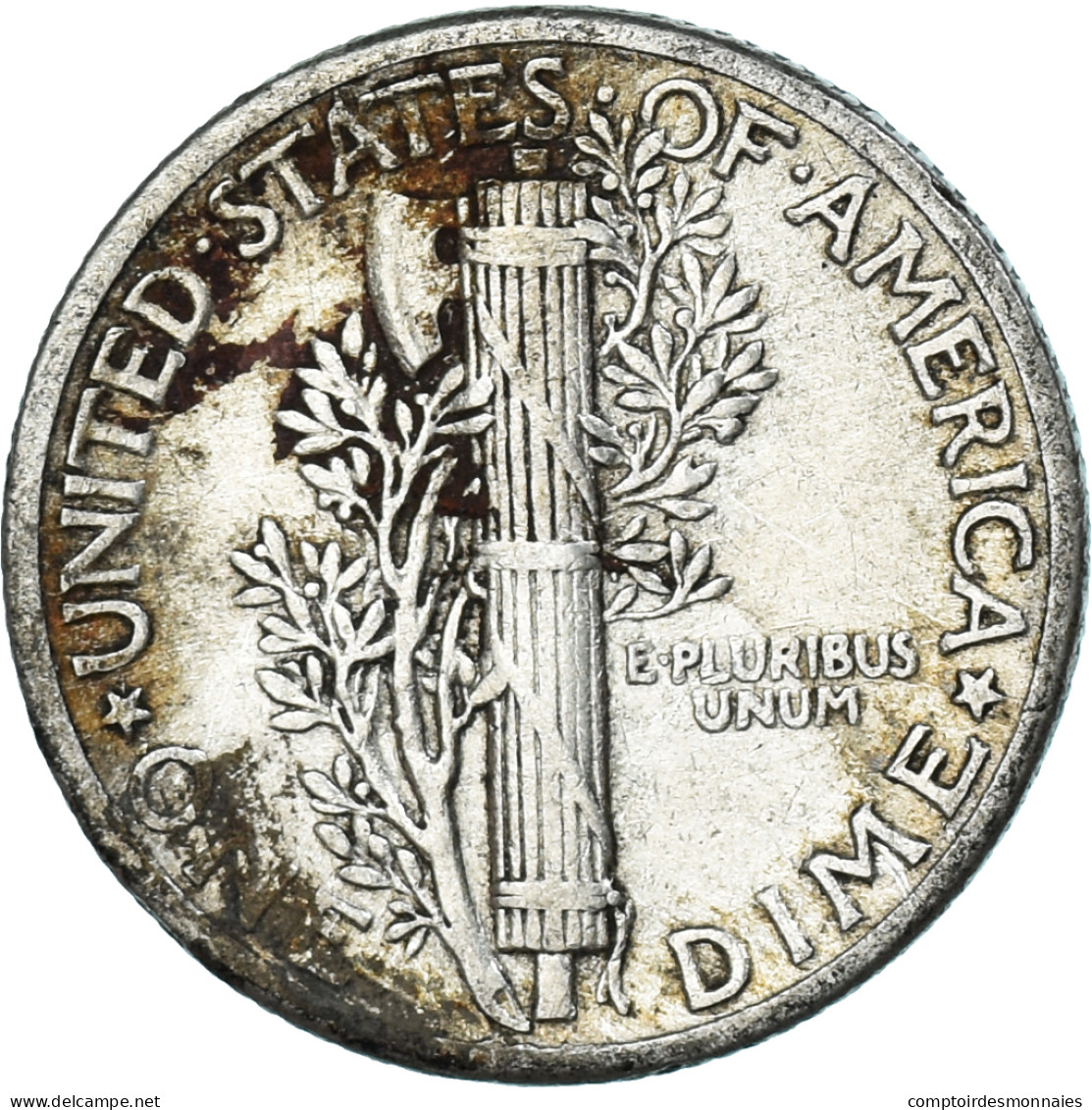 Monnaie, États-Unis, Dime, 1940 - 1916-1945: Mercury (Mercure)