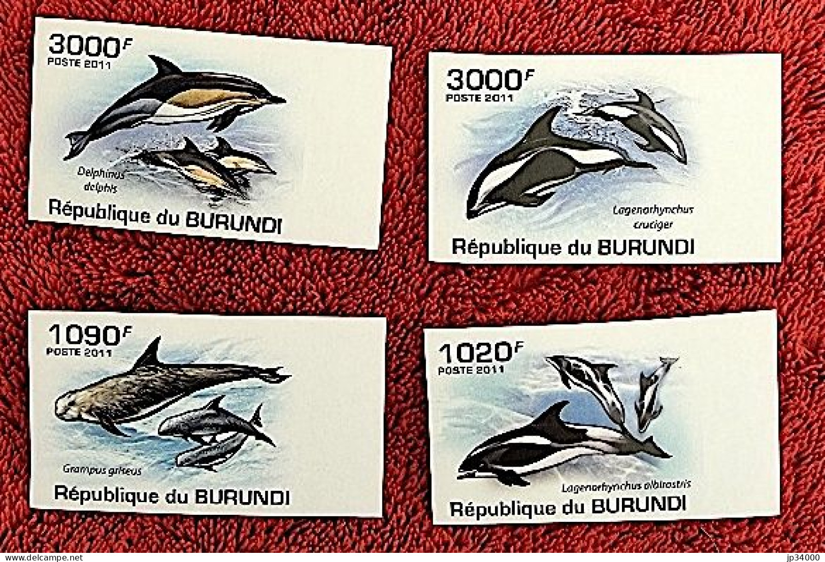 BURUNDI Mammiferes Marins, Dauphins, Dauphin. Yvert N°1278/81 Non Dentelé.** Neuf Sans Charnière (MNH) - Dolphins