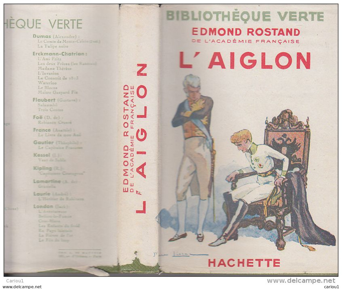 C1 NAPOLEON Edmond ROSTAND - L AIGLON Sarah Bernhardt ILLUSTRE Pierre LISSAC  PORT INCLUS FRANCE - Bibliothèque Verte