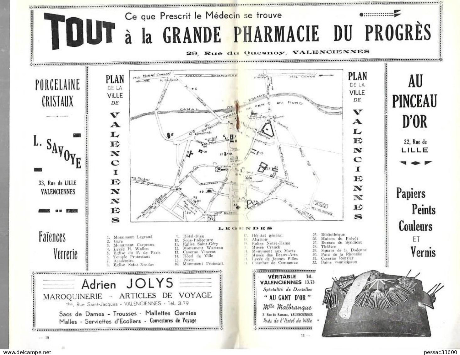 Guide Illustré Valenciennes  BR BE édition Syndicat D’Initiative Valenciennes Années 50/60  Couverture Illustrée NB - Picardie - Nord-Pas-de-Calais