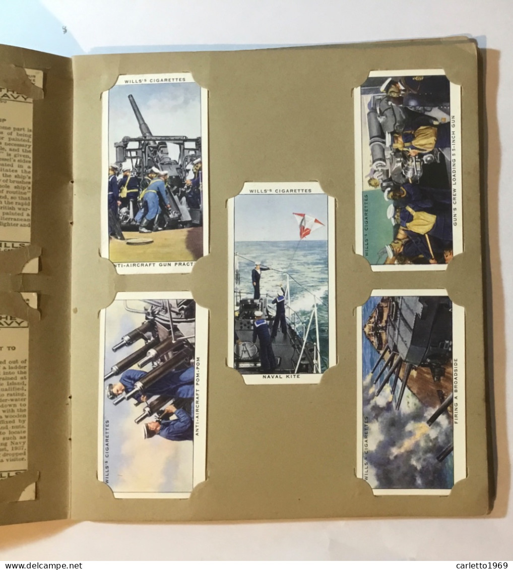 WILLS’S CIGARETTE PICTURE CARD ALBUM COMPLETO ROYAL NAVY - Other & Unclassified