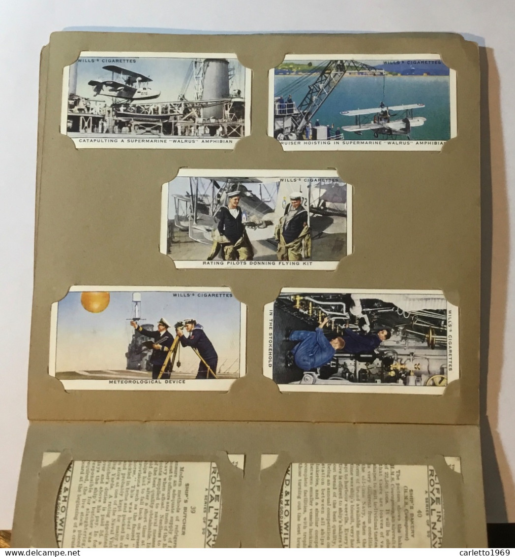 WILLS’S CIGARETTE PICTURE CARD ALBUM COMPLETO ROYAL NAVY - Sonstige & Ohne Zuordnung