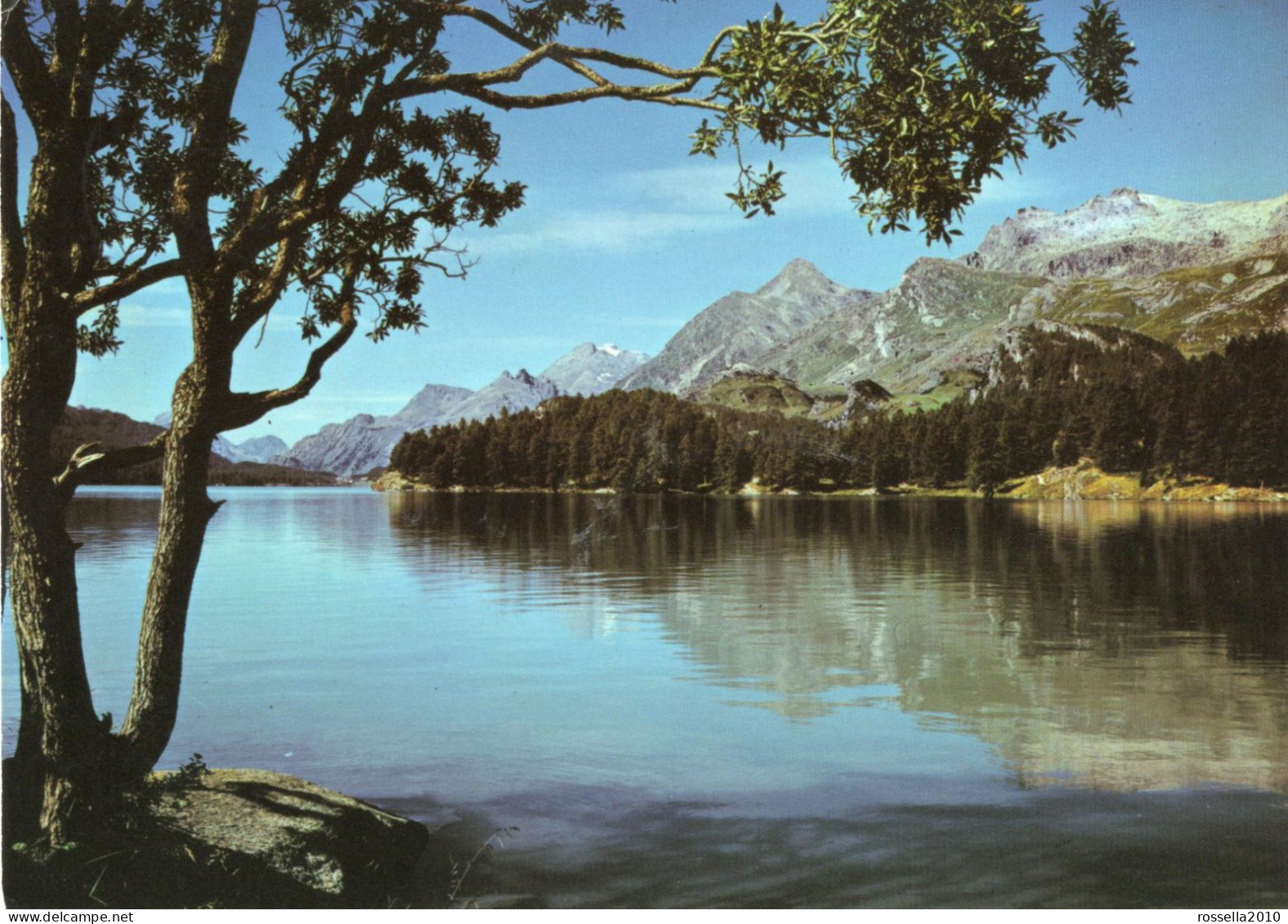 CARTOLINA SVIZZERA ENGADINA LAGO DI SILIS LEI DA SEGL 1979 SAMEDAN GOLF FLUGSPORT SCHWEIZERISCH AK SWISS POSTCARD - Sils Im Engadin/Segl