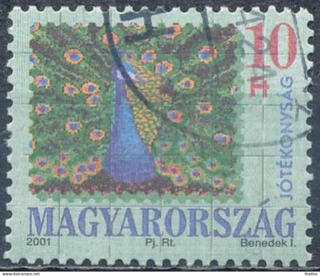 HONGRIE - Bienfaisance - Motif De Paon Faisant La Roue - Used Stamps