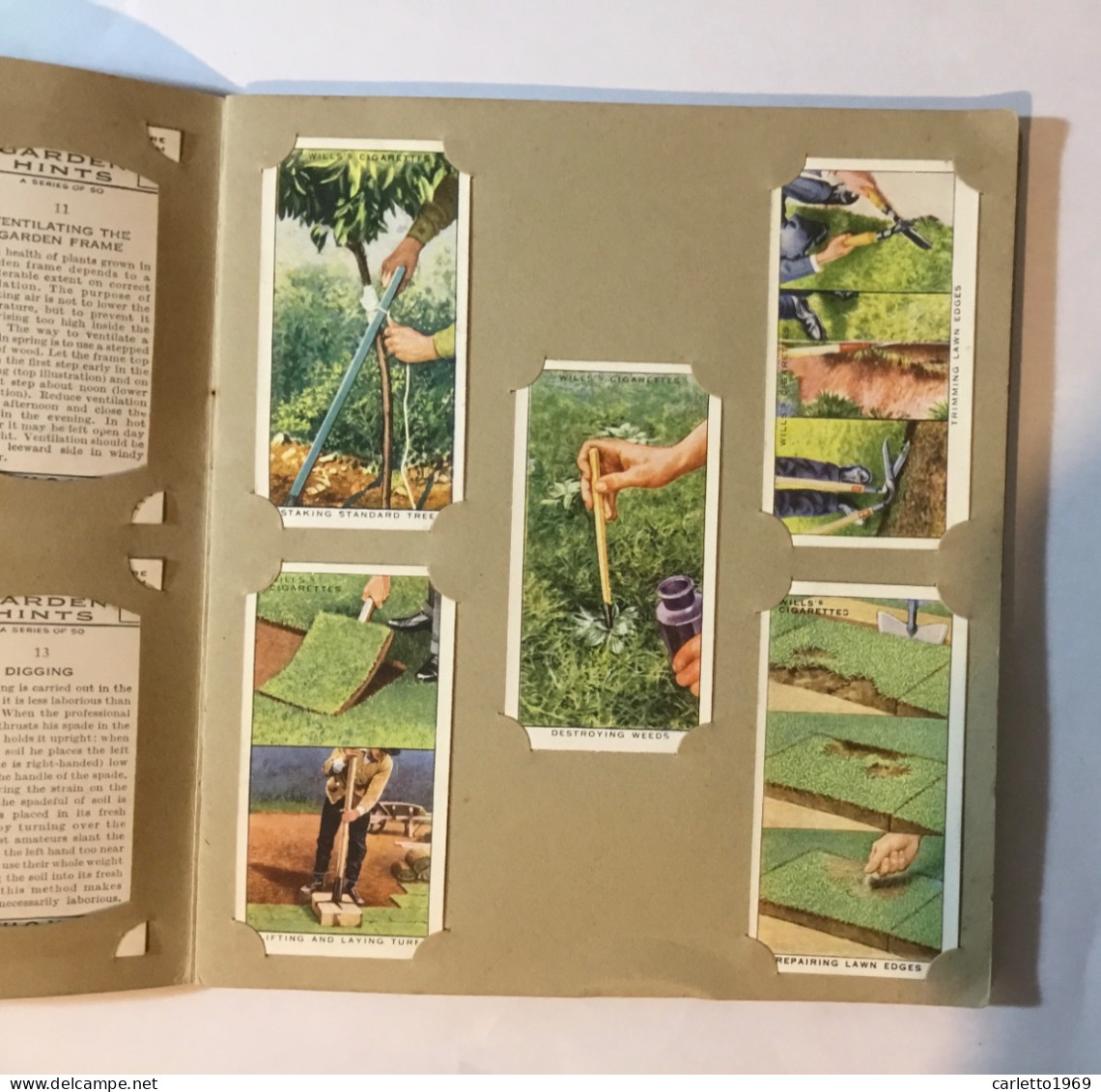 WILLS’S CIGARETTE PICTURE CARD ALBUM COMPLETO GARDEN HINTS - Otros & Sin Clasificación