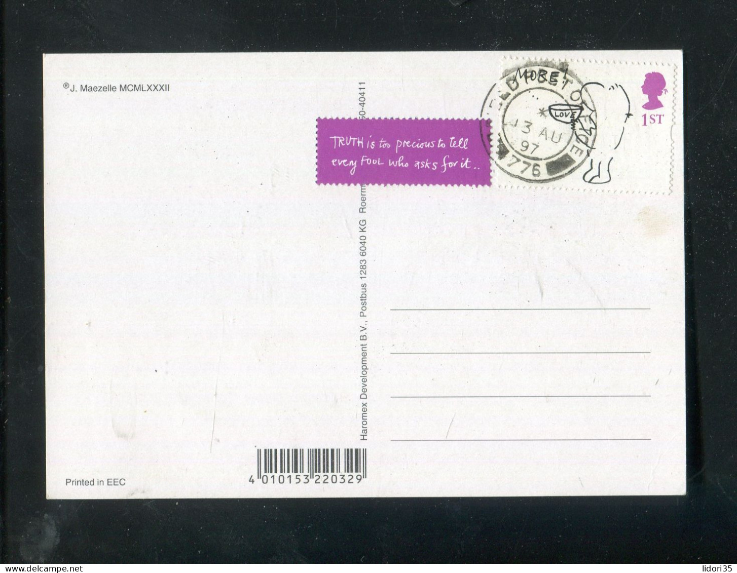 "GROSSBRITANIEN" 1997, Bildkarte Mit Stempel "FIELD POST OFFICE" (5950) - Plaatfouten En Curiosa