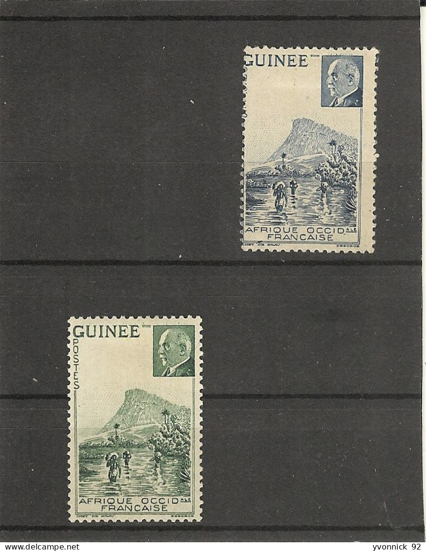 Guinée Française _ 2 Pétain  Sans Valeurs  (1941 ) N°176 (/177 Neuf ) - Altri & Non Classificati