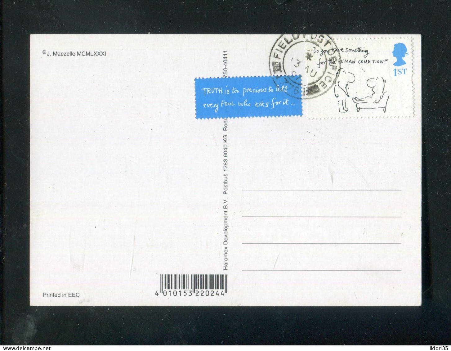 "GROSSBRITANIEN" 1997, Bildkarte Mit Stempel "FIELD POST OFFICE" (5952) - Variétés, Erreurs & Curiosités