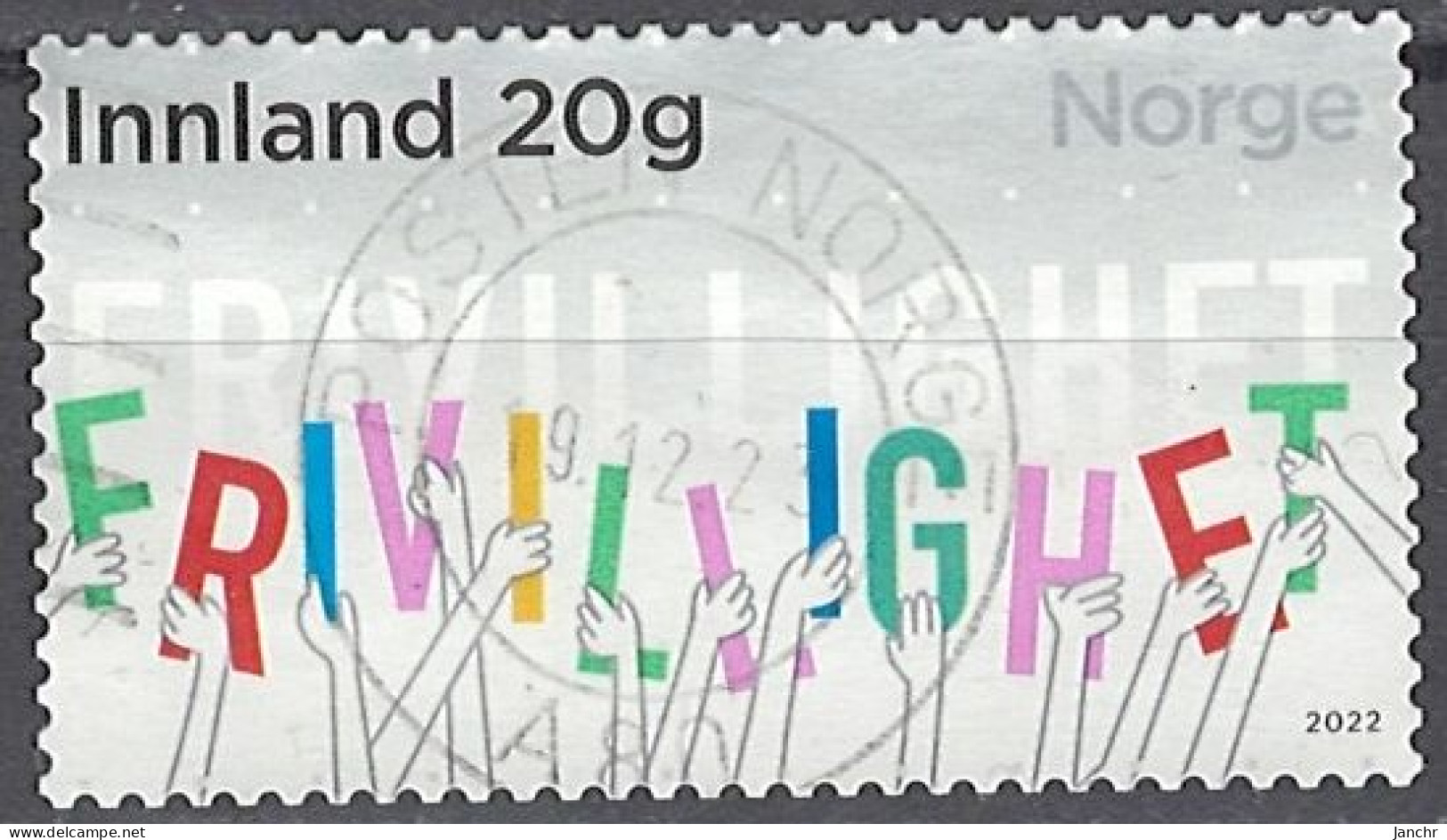 Norwegen Norway 2022. Mi.Nr. 2087, Used O - Used Stamps