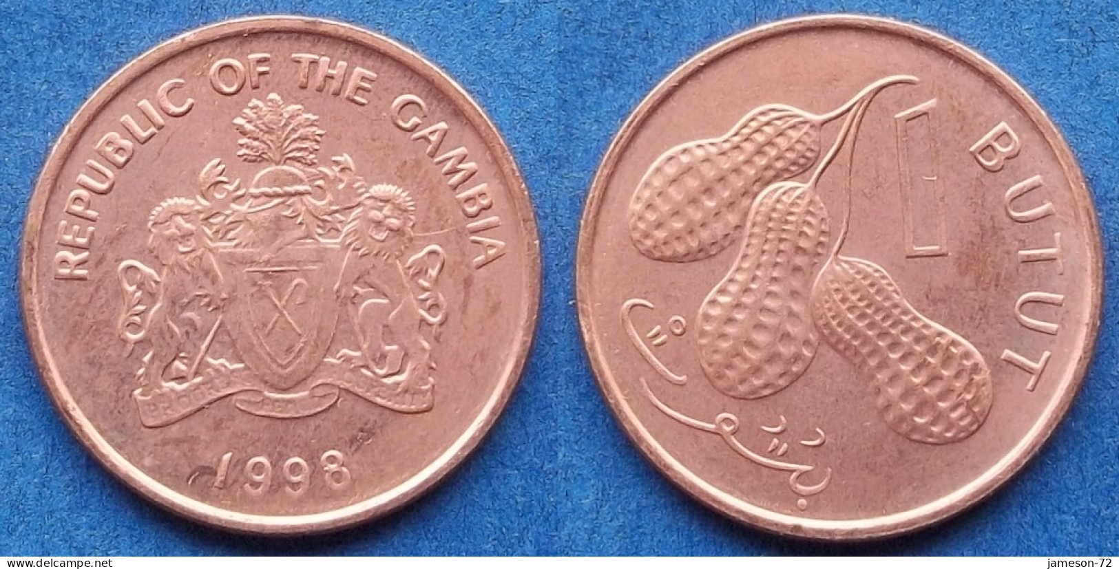 GAMBIA - 1 Butut 1998 "Peanuts" KM# 54 Republic (1965) - Edelweiss Coins - Gambie