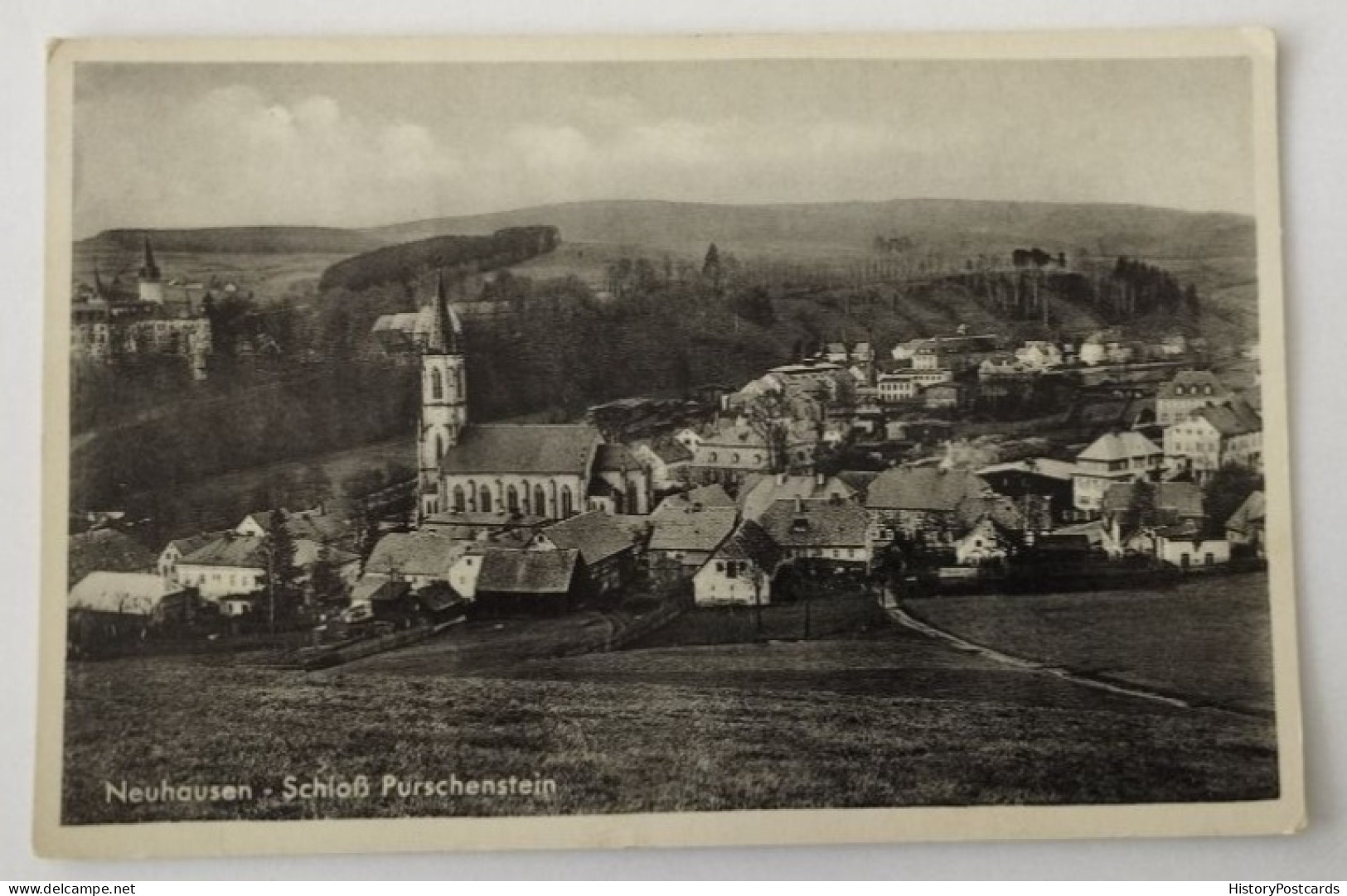 Neuhausen (Erzg.), Gesamtansicht Mit Schloß Purschenstein, 1941 - Neuhausen (Erzgeb.)