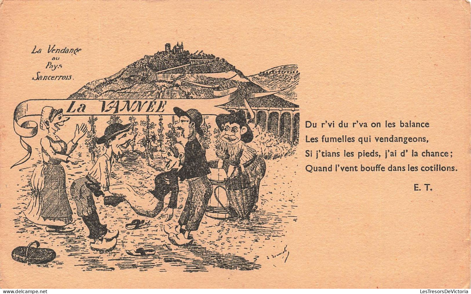 FOLKLORE - Danses - La Vannée Au Pas Sancerrois - Carte Postale Ancienne - Dances