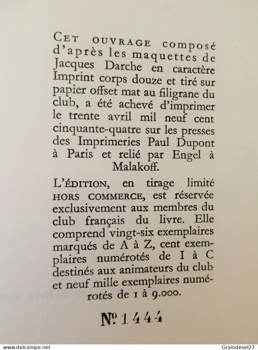 Anthologie de la poésie du passé, le XVI e siècle  de Paul Eluard, numéroté, édition Le Club français du livre 1954