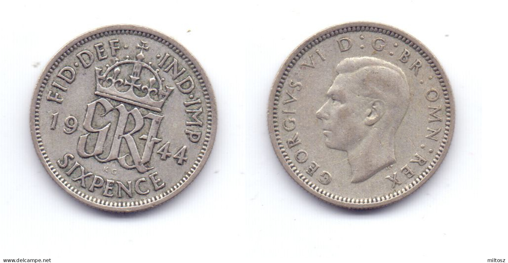 Great Britain 6 Pence 1944 - H. 6 Pence