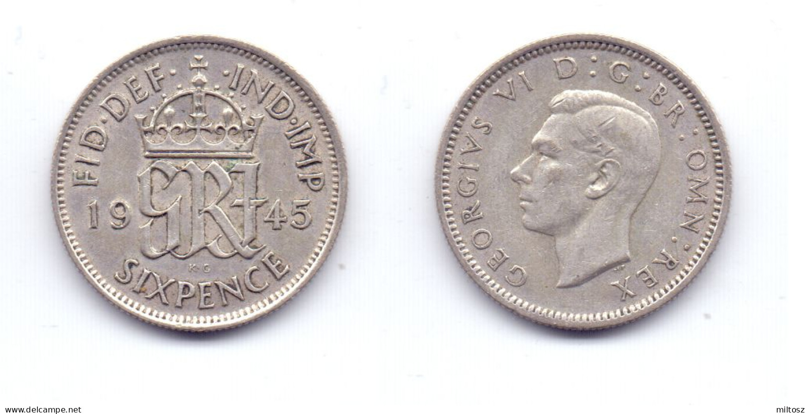 Great Britain 6 Pence 1945 - H. 6 Pence