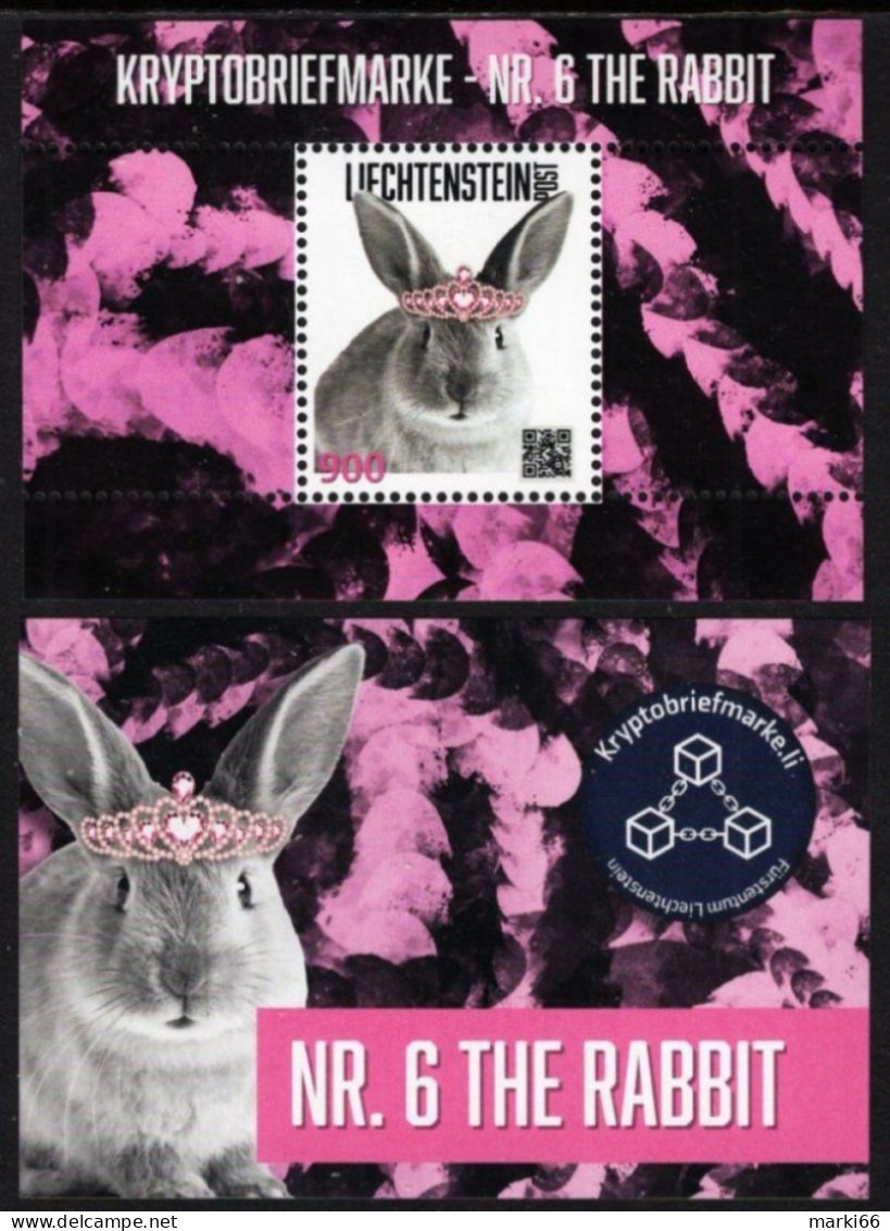 Liechtenstein - 2023 - The Rabbit - Crypto Stamp No. 6 - Mint Souvenir Sheet With Crypto Value - Nuevos