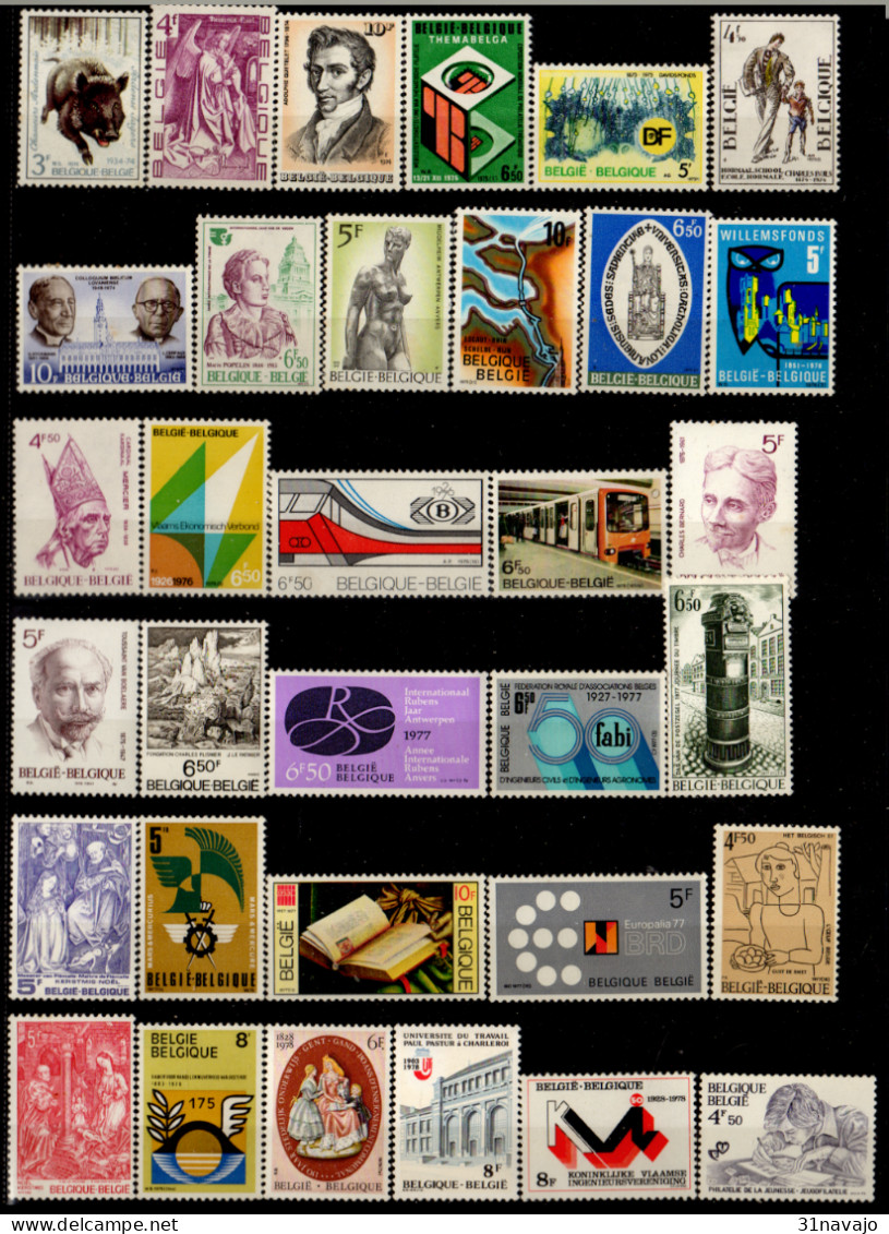BELGIQUE - Lot Timbres Neufs - Collections