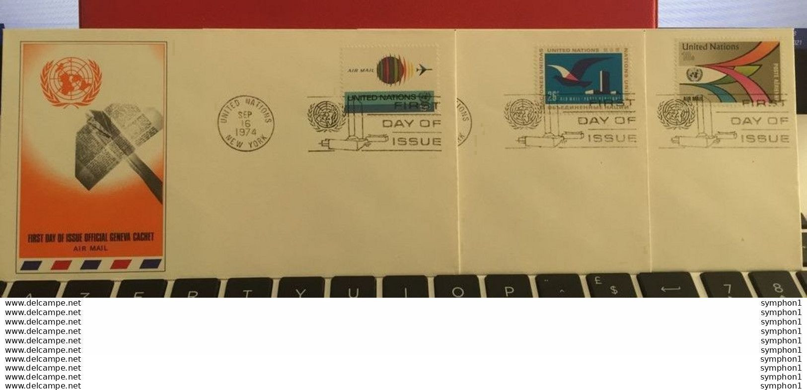 Lot De 18 Enveloppes FDI Des Nations Unies De 1974 "United Nations", Certaines Avec Oblitération 1er Jour - Briefe U. Dokumente