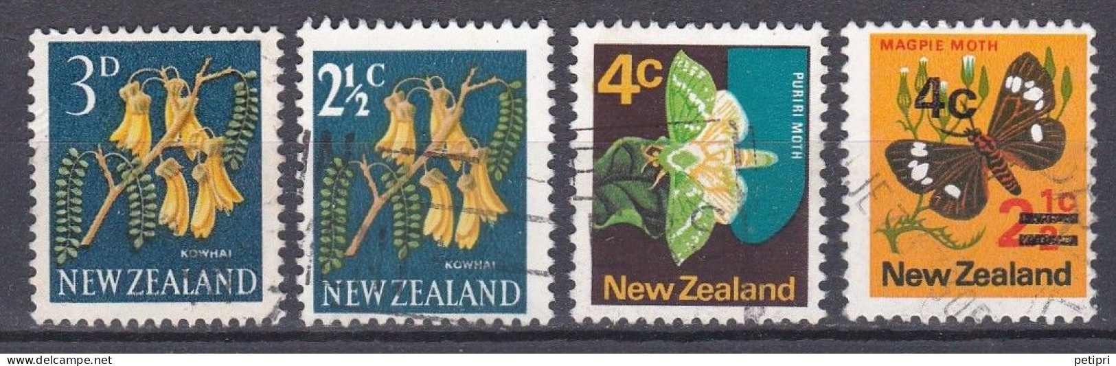 Nouvelle Zélande  1960 - 1969    Y&T  N °  387  446   513   533  Oblitéré - Oblitérés