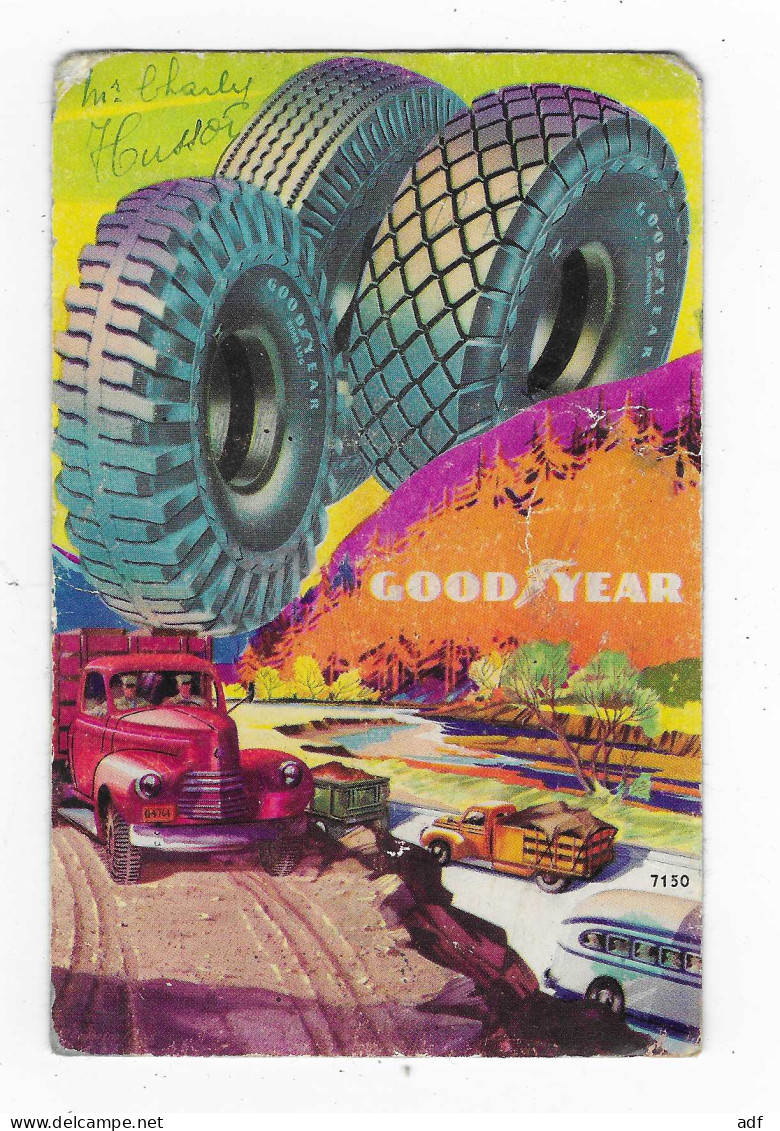 RARE ANCIEN BUVARD PUB PUBLICITAIRE GOOD YEAR GOODYEAR PNEU PNEUS PNEUMATIQUES - Transports