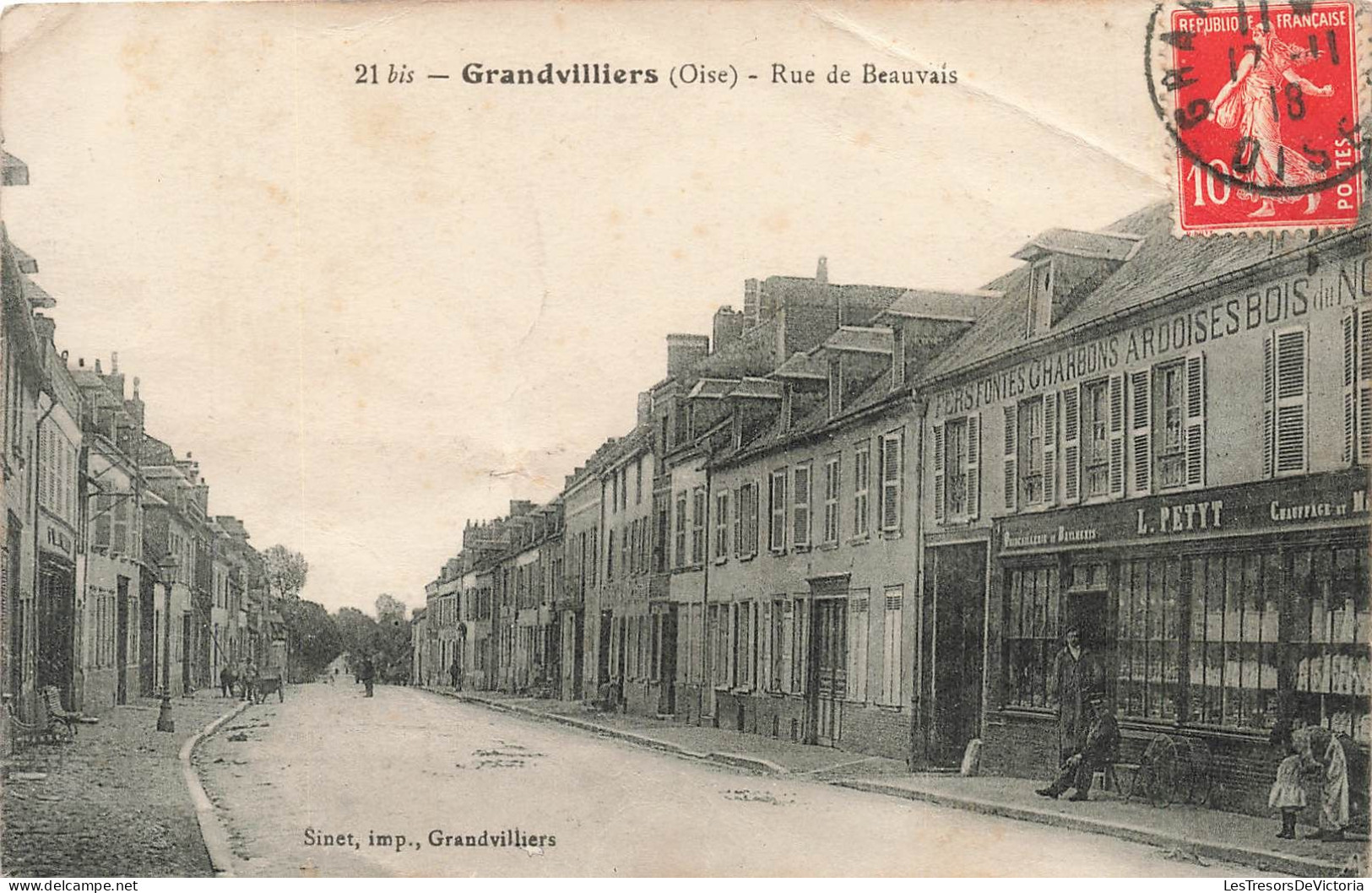 FRANCE - Grandvilliers - Rue De Beauvais - Carte Postale Ancienne - Grandvilliers