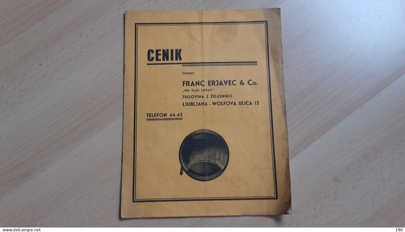 Cenik Tvrdke Franc Erjavec&Co.Trgovina Z Zeleznino,Wolfova Ulica 12,Ljubljana - Cachets Généralité