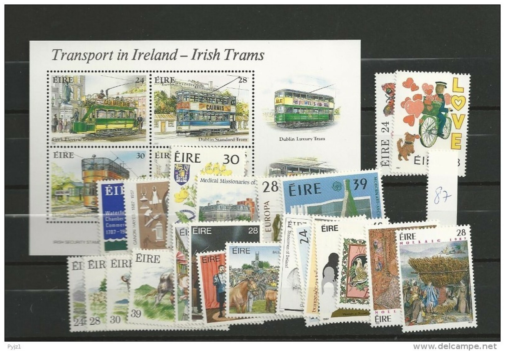 1987 MNH Ireland, Eire, Irland Year Collection, Postfris - Años Completos