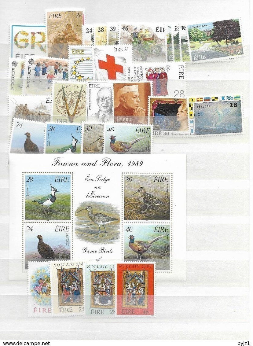 1989 MNH Ireland Year Collection, Postfris** - Années Complètes