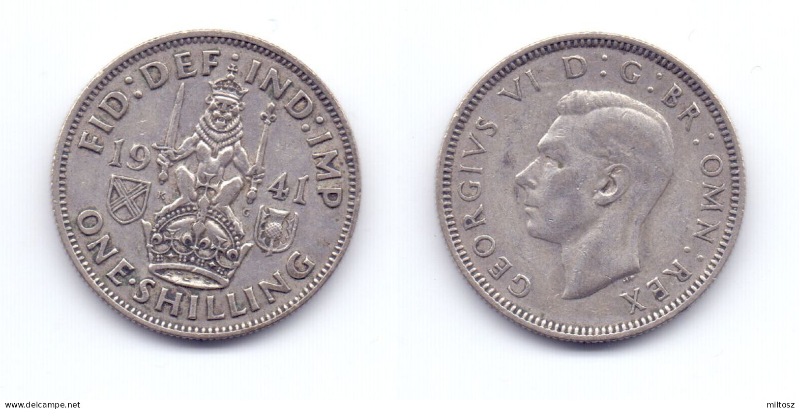 Great Britain 1 Shilling 1941 Scottish Crest - I. 1 Shilling