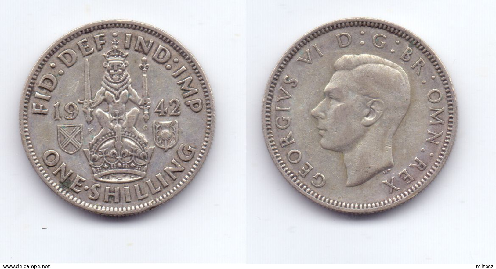 Great Britain 1 Shilling 1942 Scottish Crest - I. 1 Shilling