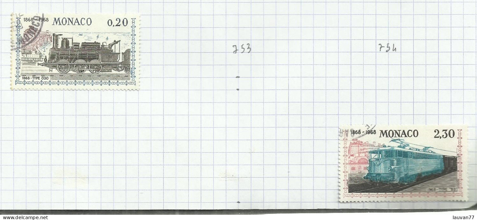 Monaco N°752, 757 Cote 5.60€ - Oblitérés