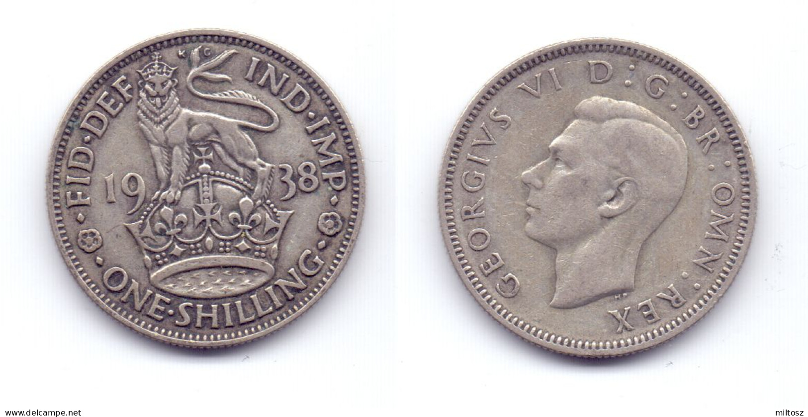 Great Britain 1 Shilling 1938 English Crest - I. 1 Shilling