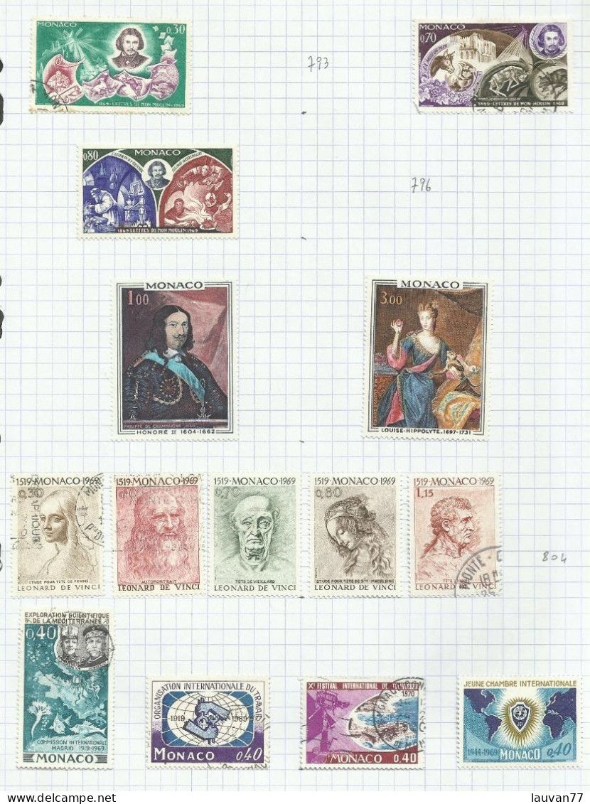 Monaco N°792, 794, 795, 797 à 803, 805 à 808 Cote 7.90€ - Used Stamps