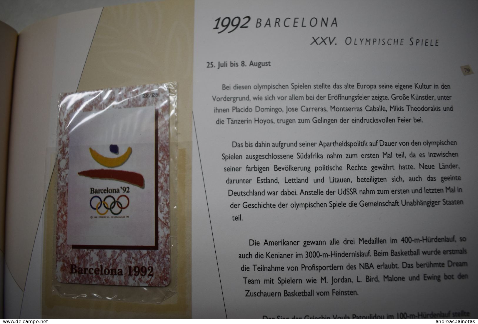 Phonecards Greece Germany 25 Collecting Phonecards Olympic Games Thema