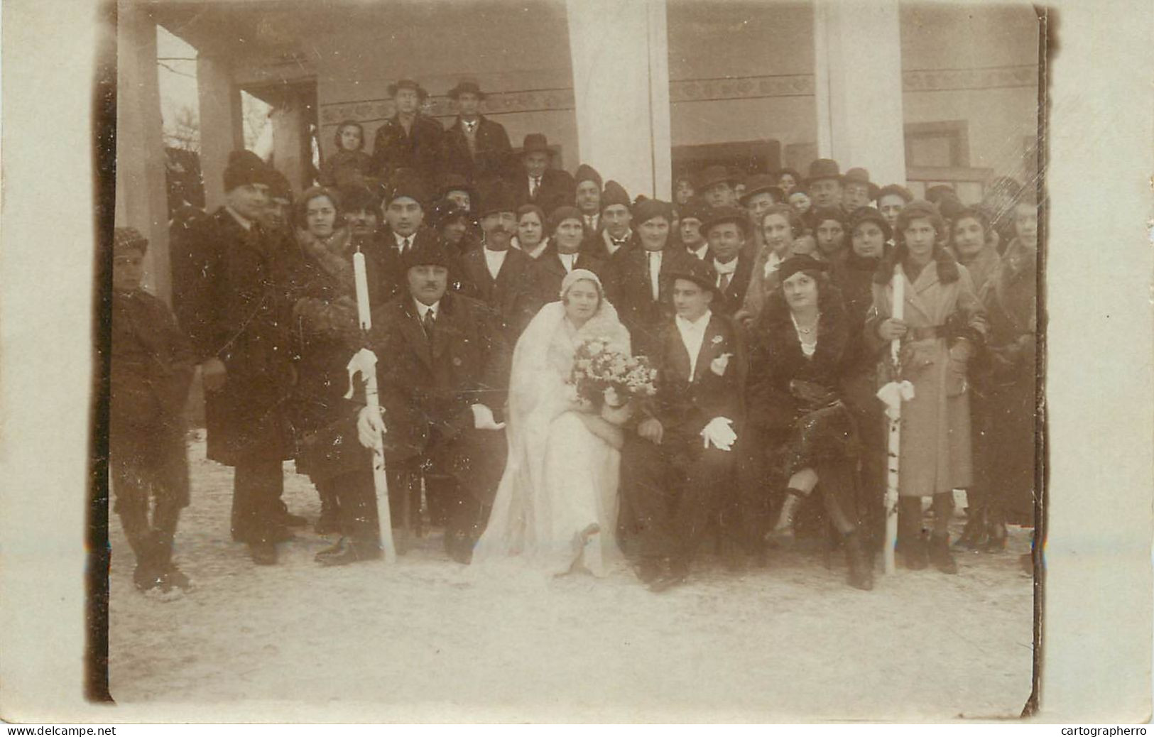 Social History Wedding Souvenir Photo Postcard Romania - Noces