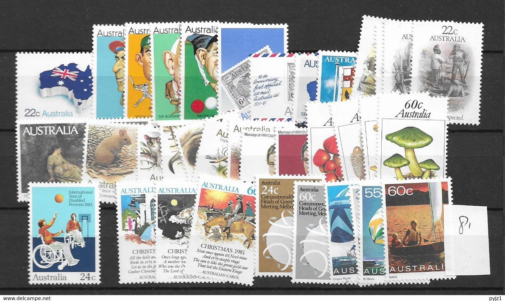 1981 MNH Australia Year Collection According To Michel, Postfris** - Complete Years