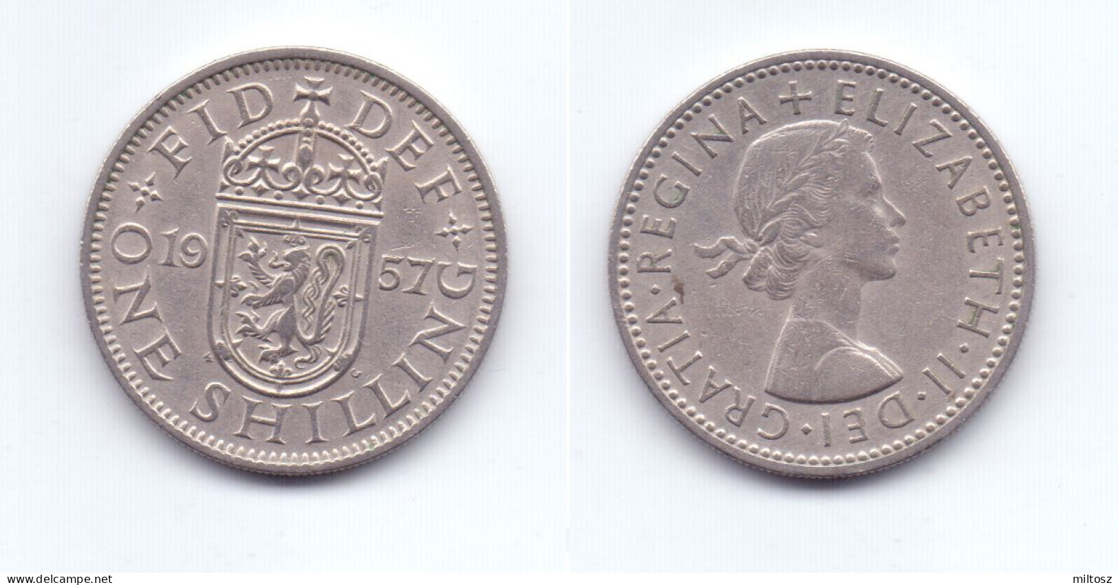 Great Britain 1 Shilling 1957 Scottish Crest - I. 1 Shilling