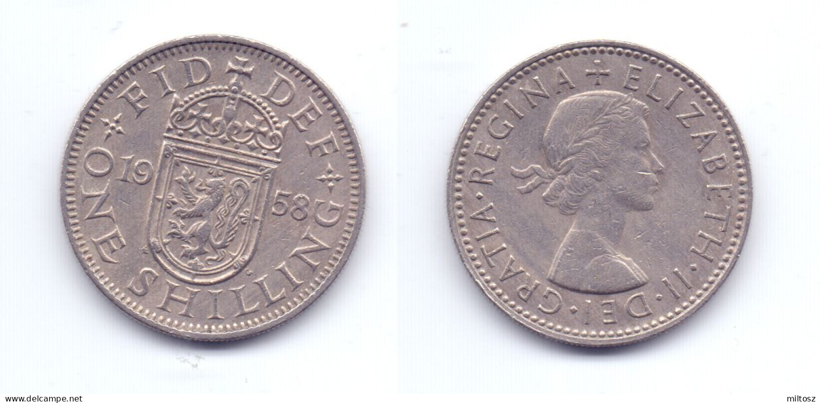 Great Britain 1 Shilling 1958 Scottish Crest - I. 1 Shilling