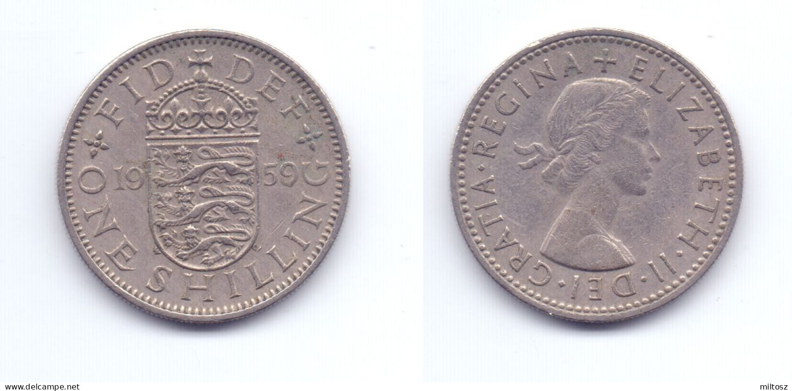 Great Britain 1 Shilling 1959 English Crest - I. 1 Shilling
