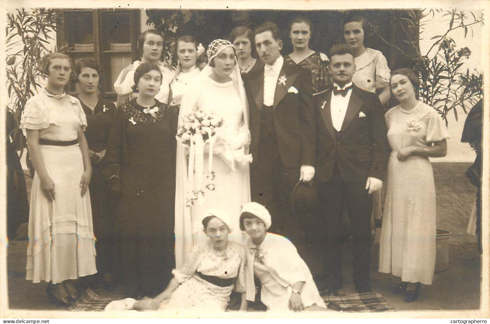 Romania Social History Marriage Wedding Souvenir Photo 1935 - Huwelijken