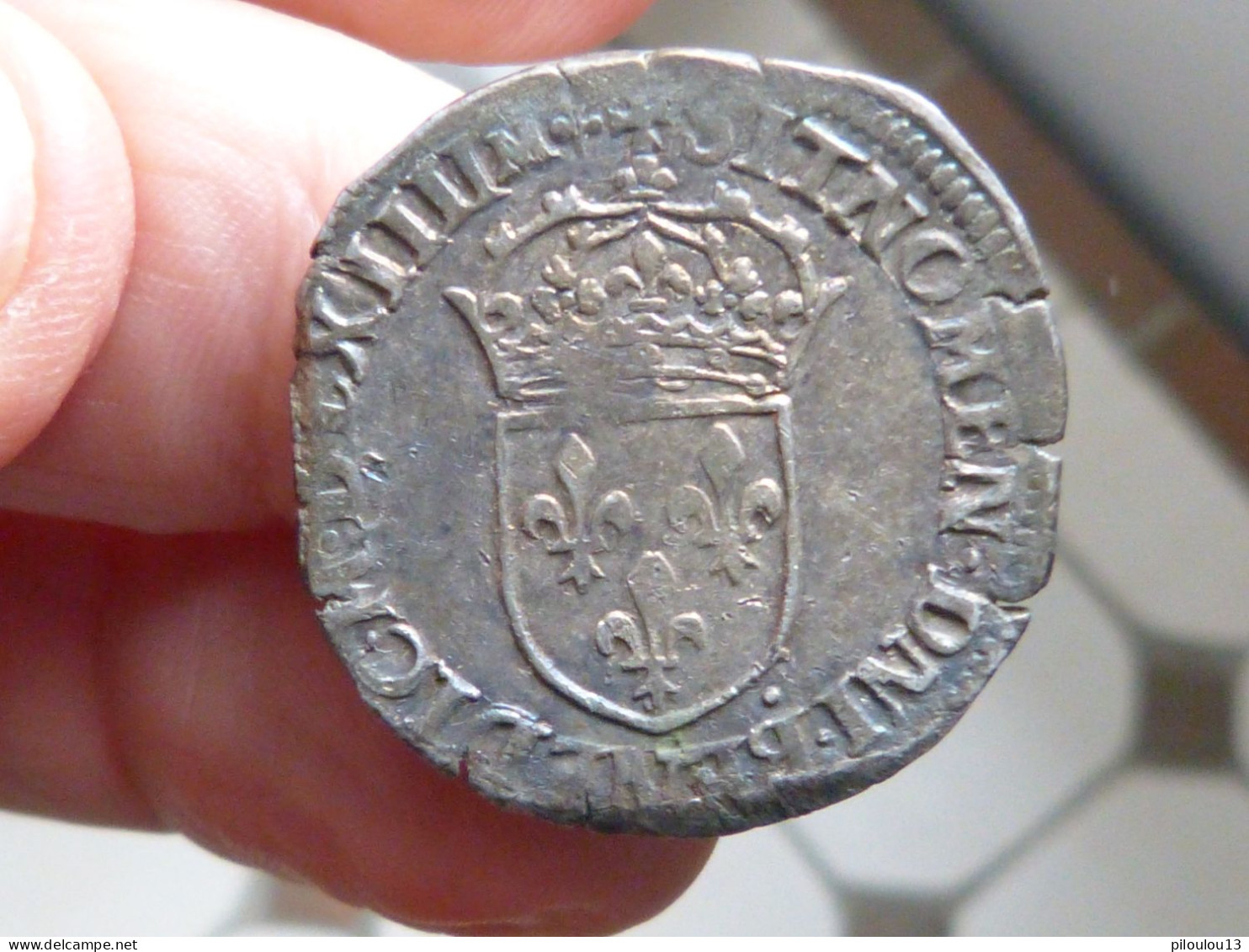 Teston De Charles IX 1564 D (Lyon) , 4 ème Type - 1560-1574 Carlos IX