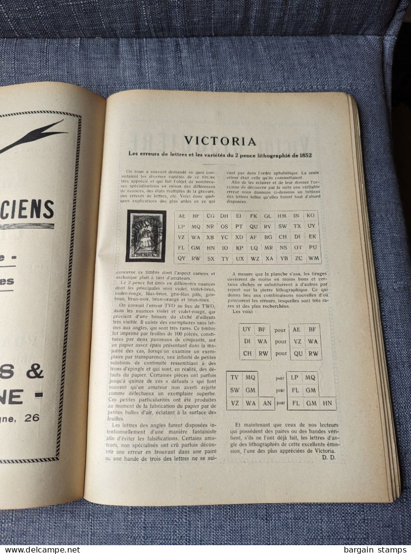 Annales internationales de la timbrologie - D. Darteyre	- 1928 - Liste des études en description