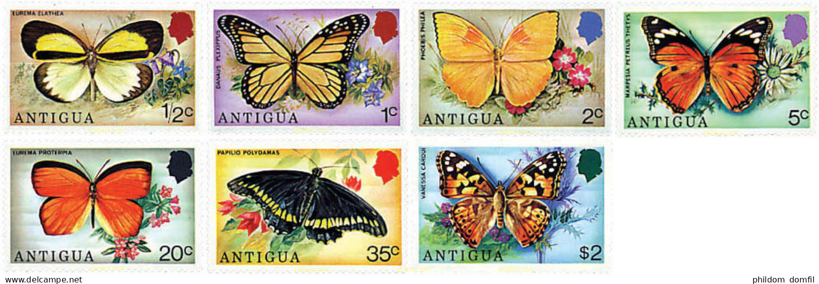 94085 MNH ANTIGUA 1975 MARIPOSAS - Andere & Zonder Classificatie