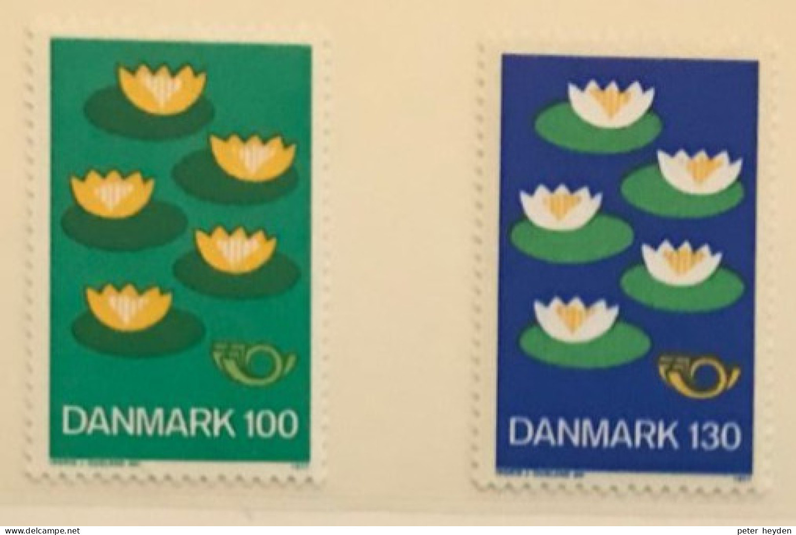 Norden 1977 DANMARK Denmark 1st Printing Dull Gum ~ Erstauflage Matte Gummierung ~ Seerosen Water Lilies - Neufs